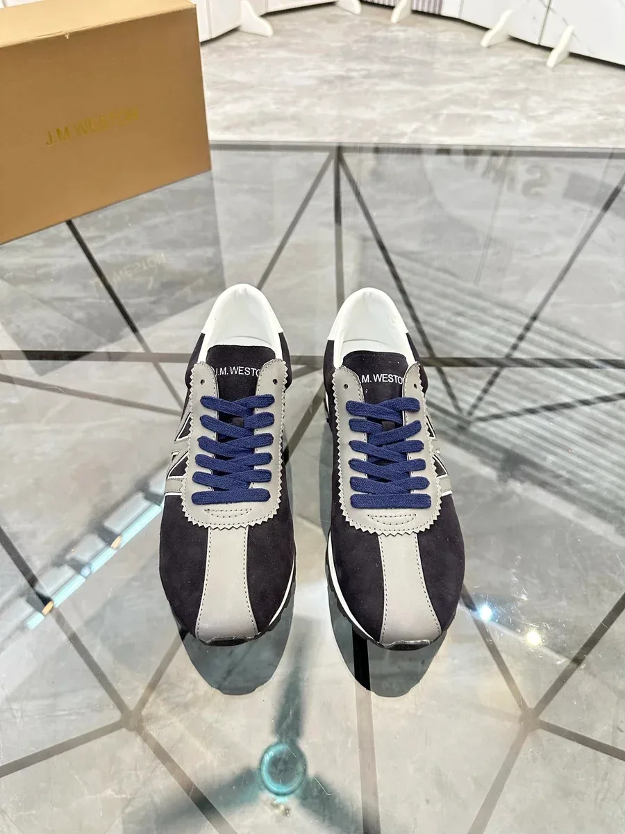 Other J.M. Weston Classic Runner Navy & Grey Sneakers Navy - 1