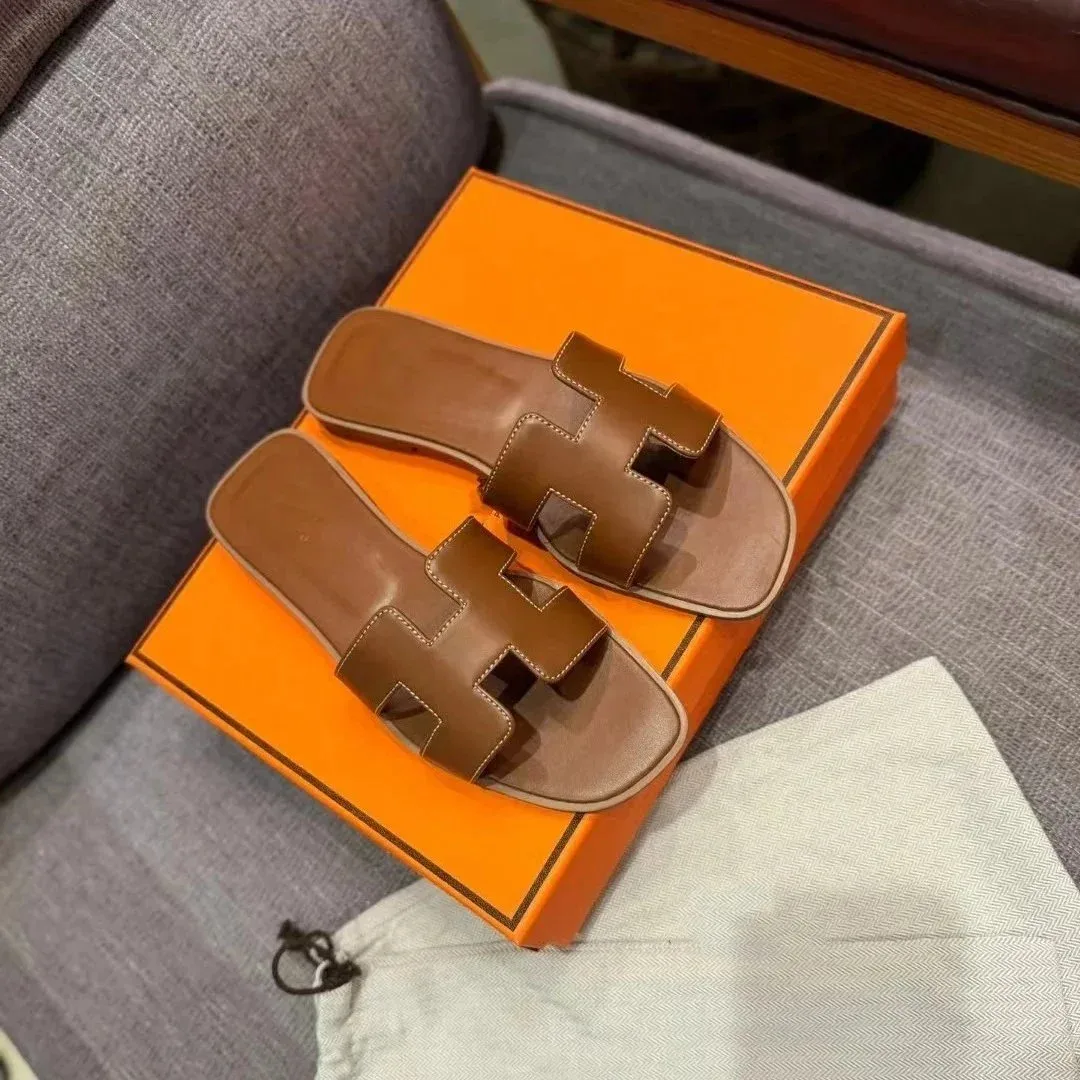 Hermès Birkin braune Ledersandalen
