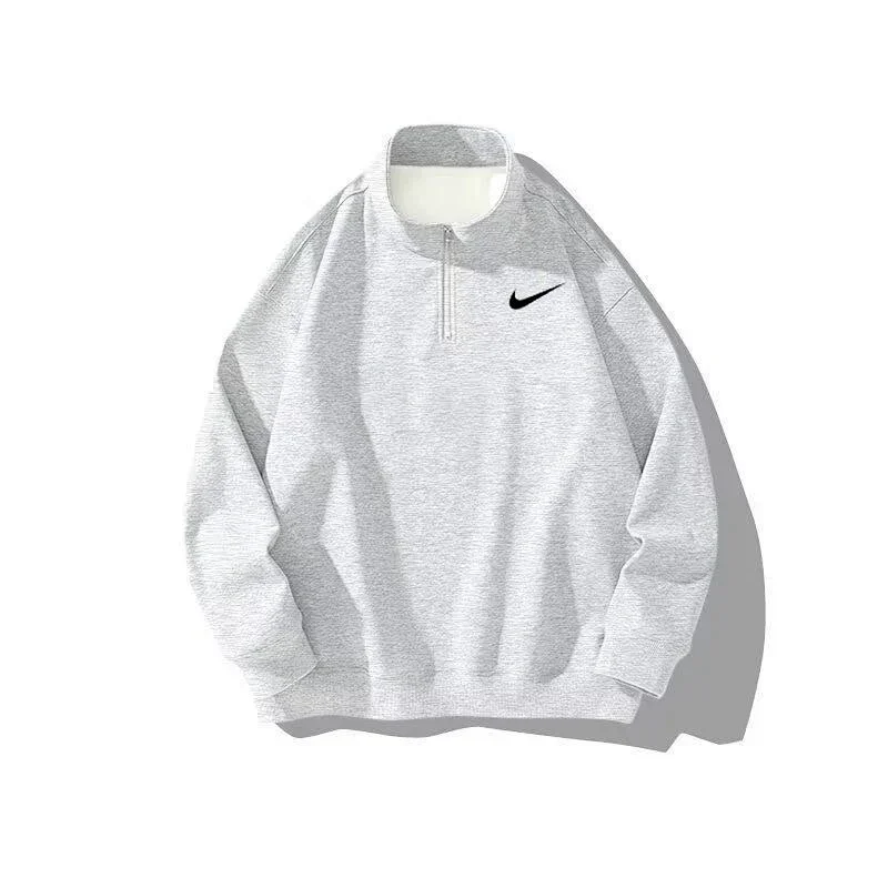 Nike Air Force 1 Grey Half-Zip Sweatshirt