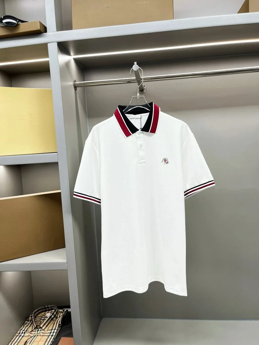 Maison Mihara Yasuhiro Maison Mihara Yasuhiro White Polo with Red & Black Trim White - 1
