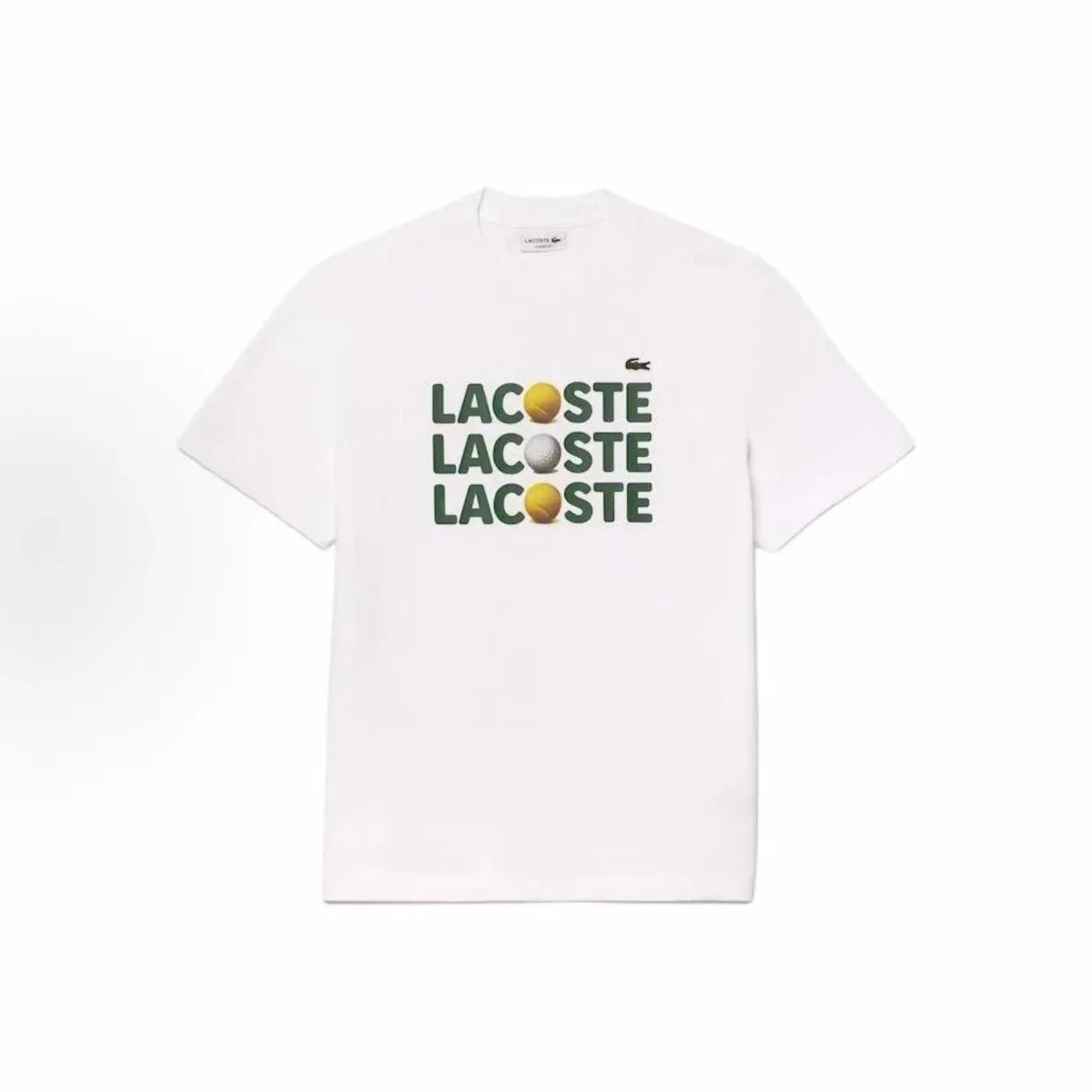 Lacoste Lacoste White Lacoste Tennis Ball T-Shirt White - 1
