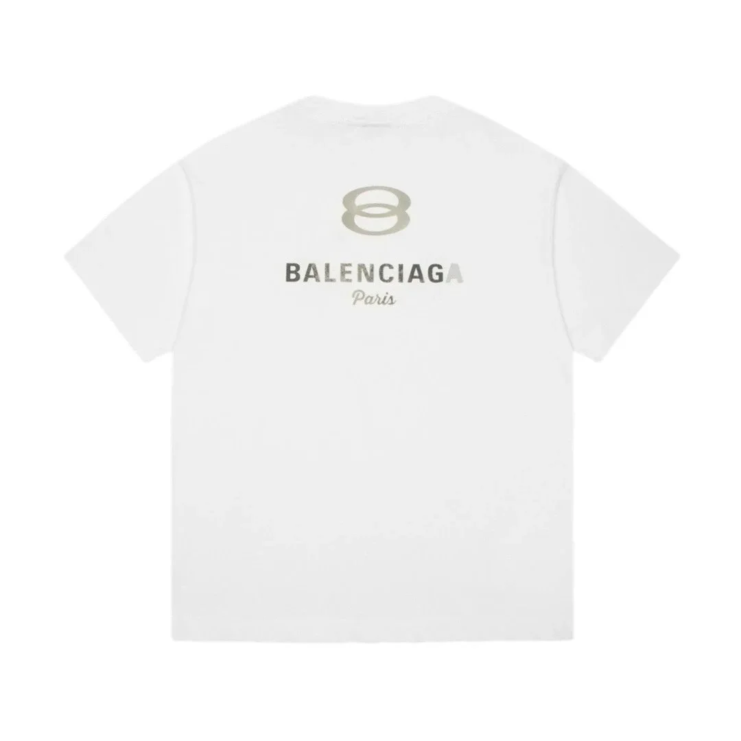Balenciaga Balenciaga White Logo T-Shirt White - 1