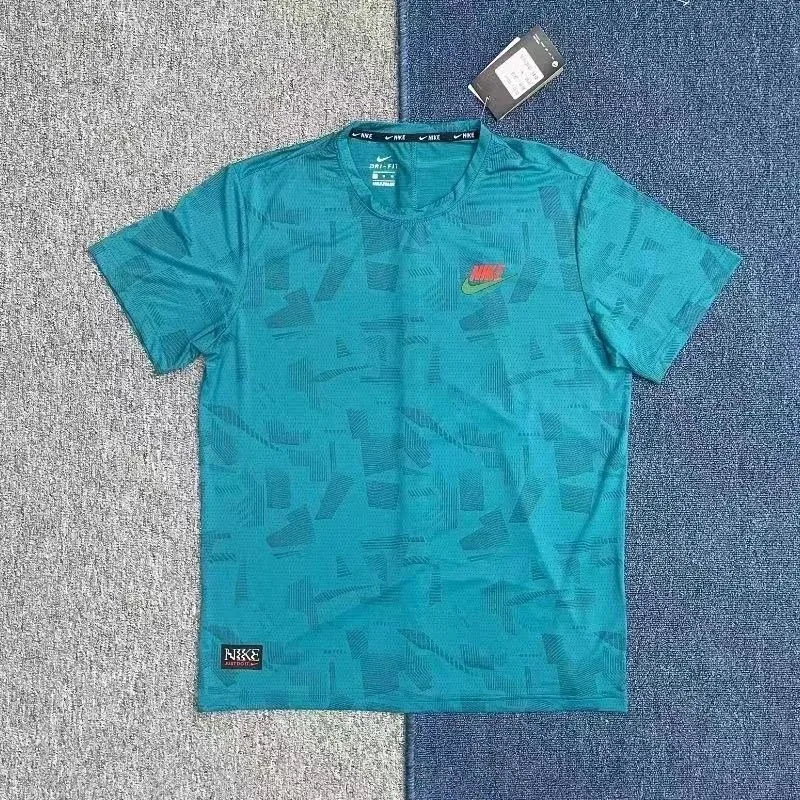 Nike Nike Air Zoom T-Shirt Teal Solid T-Shirt Blue - 1