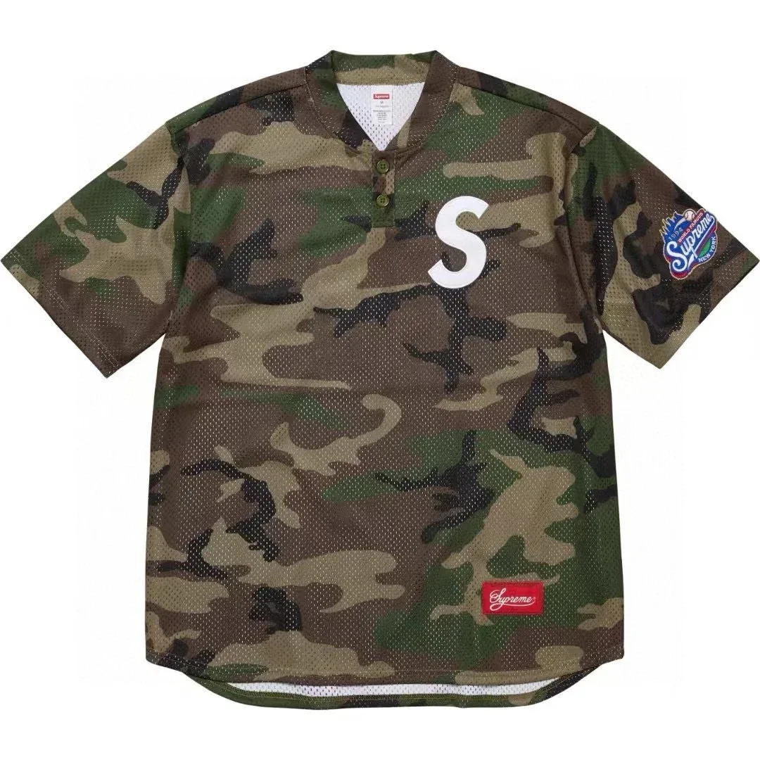Supreme Supreme Camo Mesh Baseball Jersey G057 Multicolor - 1
