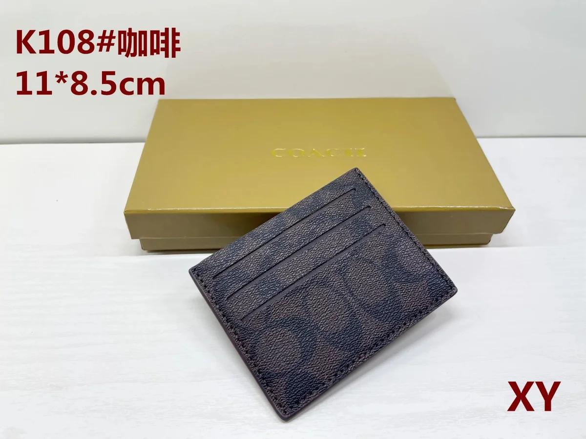 Coach Coach Signature K108-1 Coffee Card Holder Brown - 1