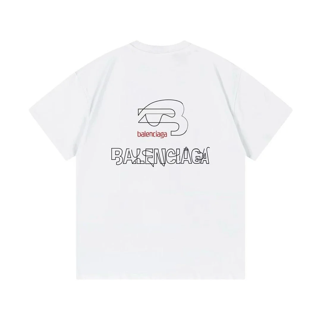 Balenciaga Balenciaga White B Logo T-Shirt White - 1