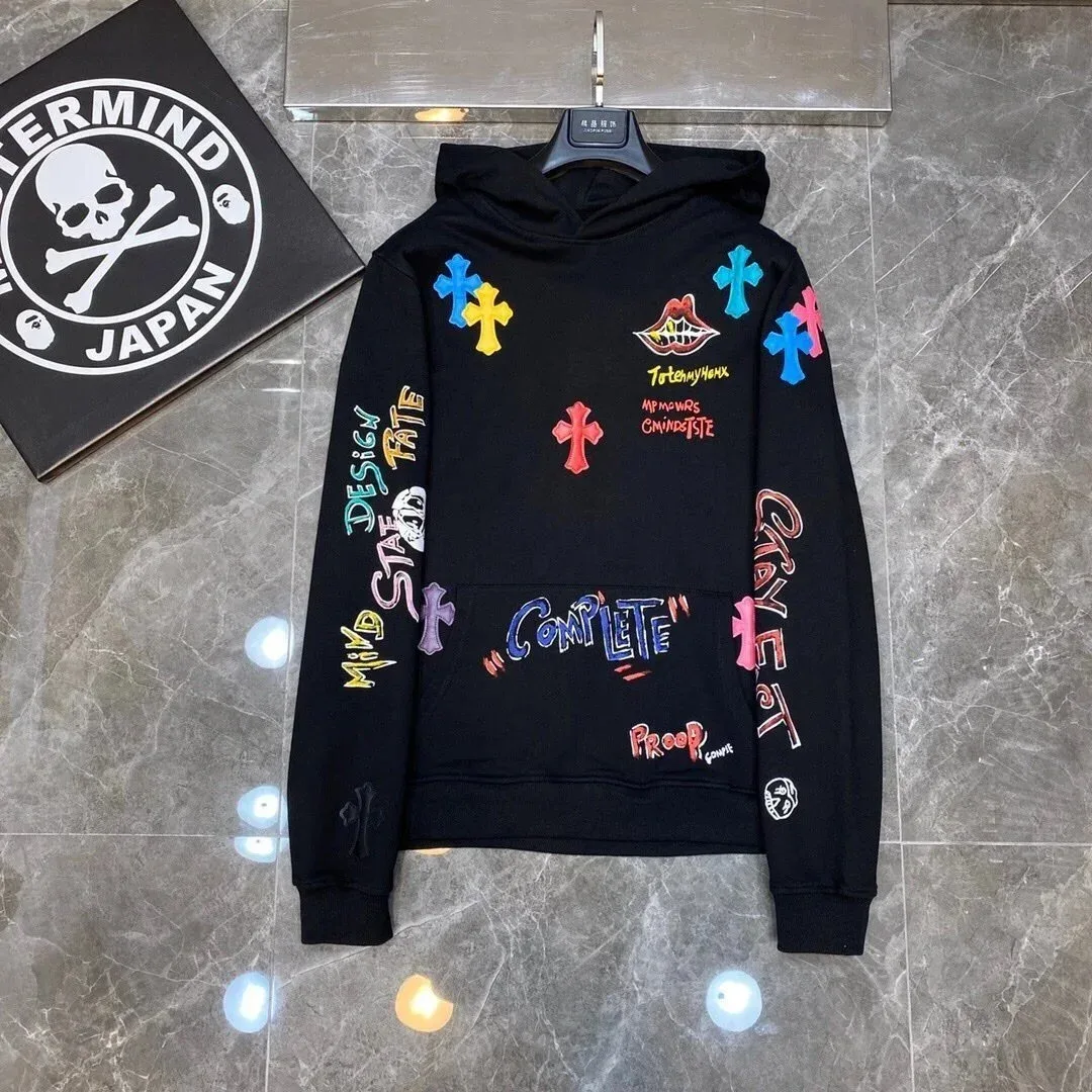 Maison Mihara Yasuhiro Mihara Yasuhiro Multi-Patch Graphic Hoodie Black Black