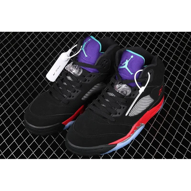 Nike Nike Air Jordan 5 Black/Varsity Purple Sneakers Black - 1