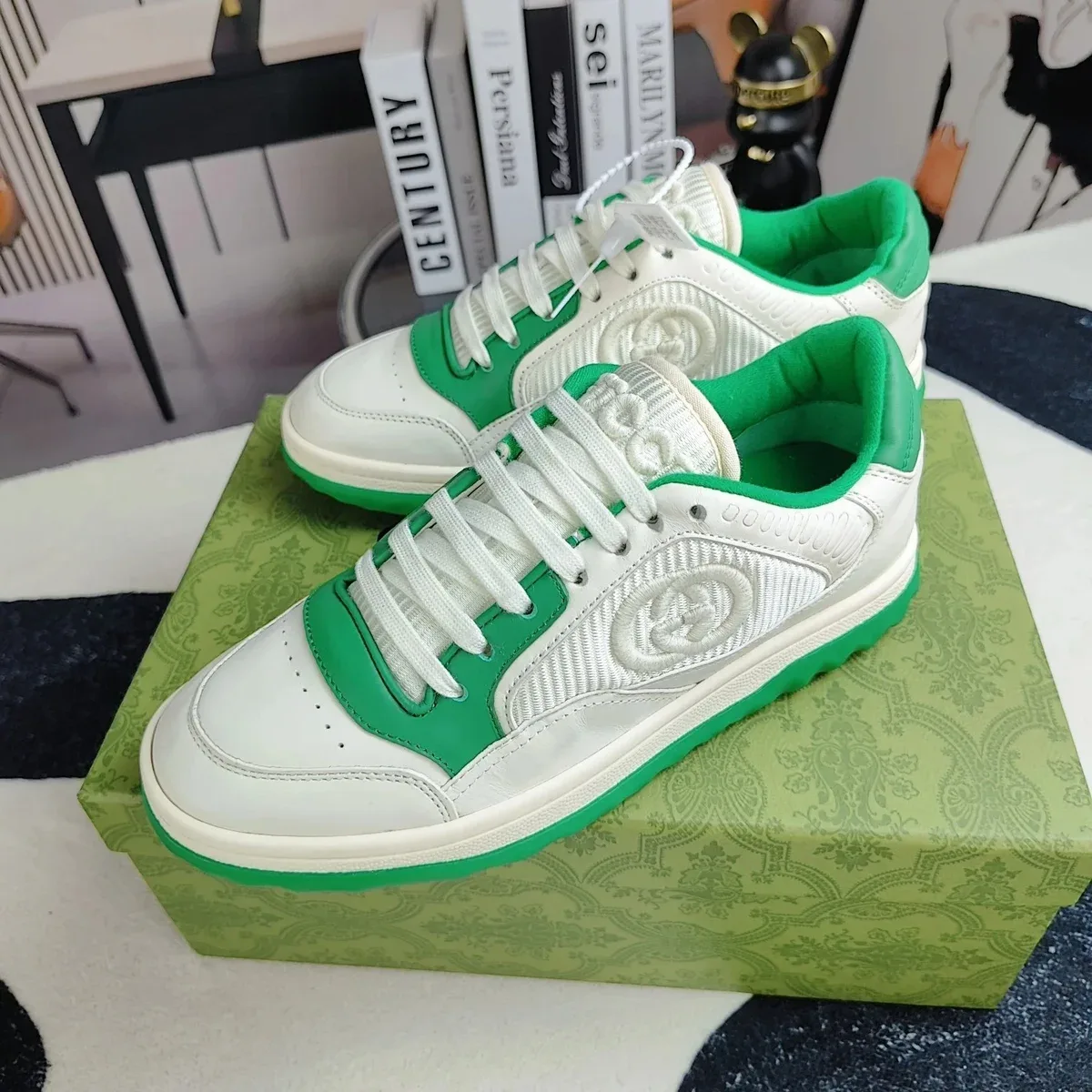 Gucci Gucci Ace White/Green Sneakers White