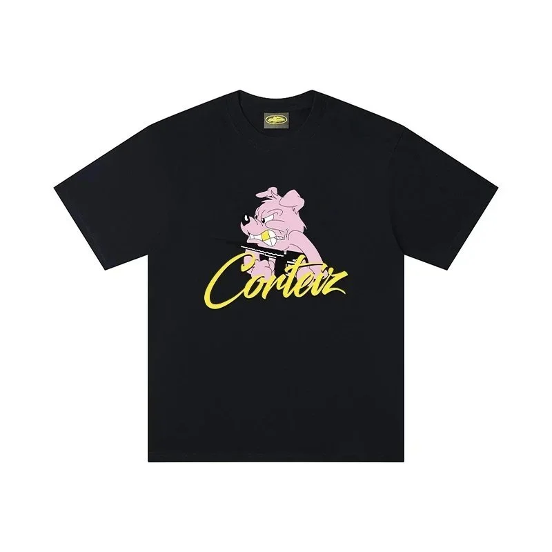 Corteiz Corteiz RTW Black Pig Print T-Shirt Black - 1