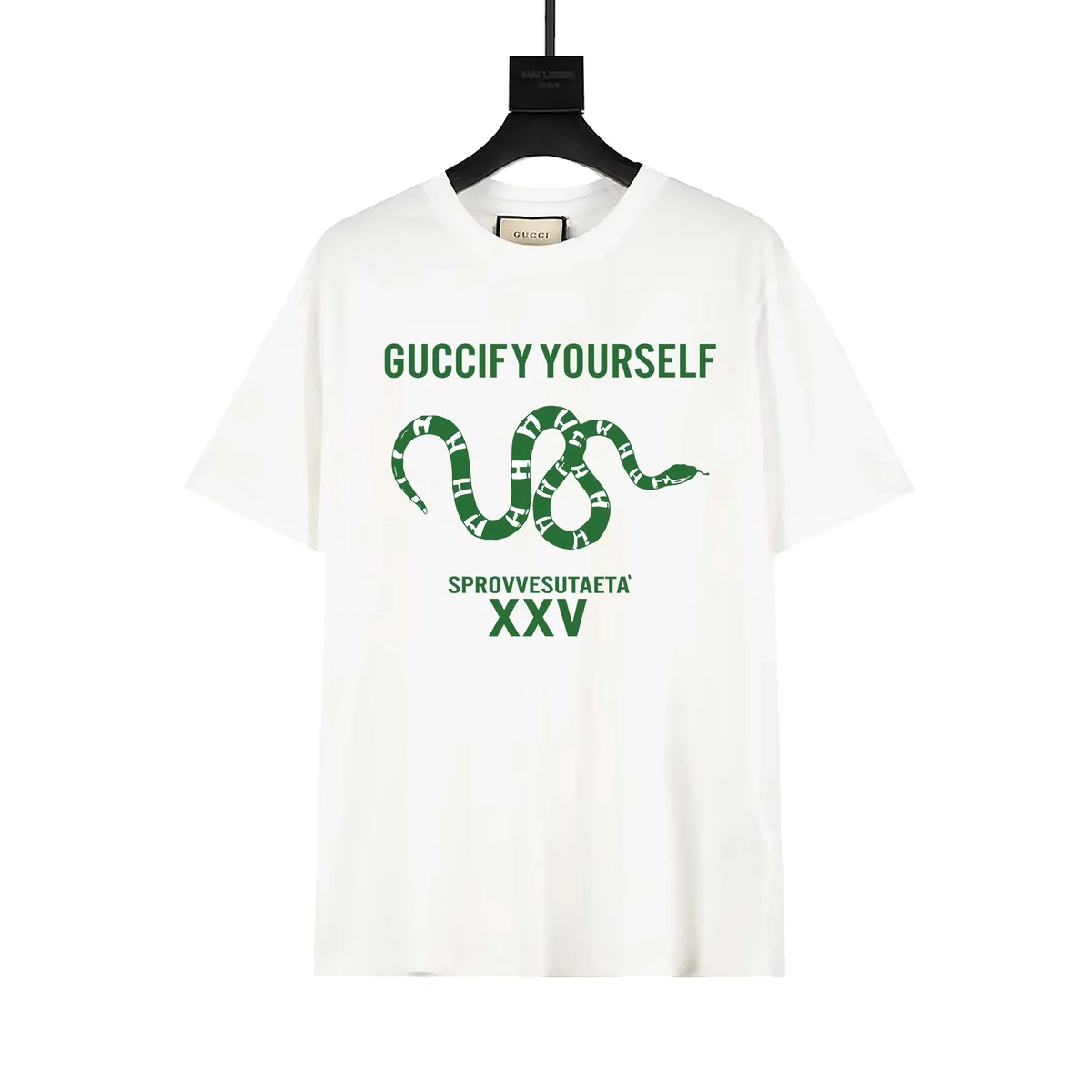 Gucci Gucci Guccify Yourself Green Snake T-Shirt White White - 1