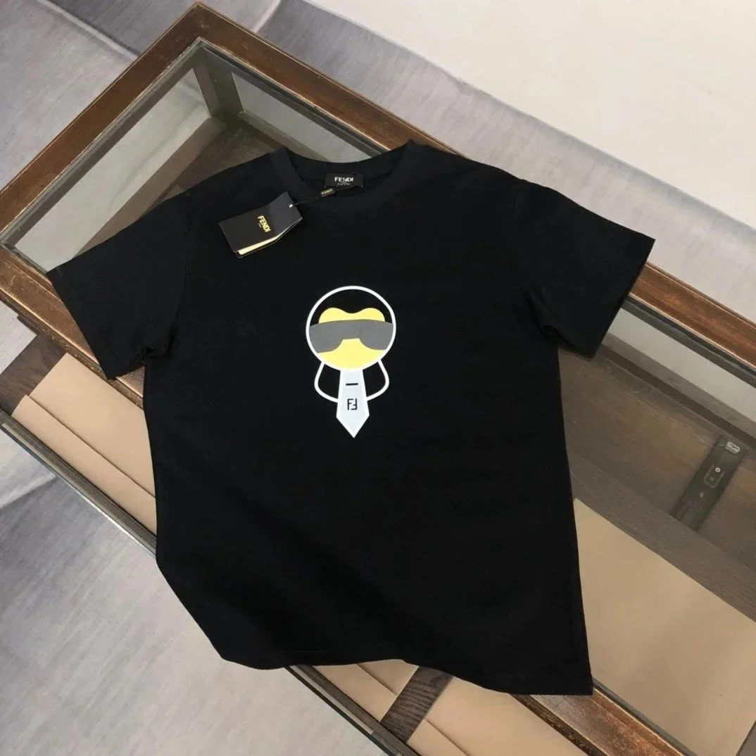 Fendi Fendi FF Logo Black Graphic T-Shirt Black