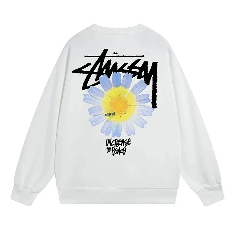 Stussy Stussy Basic Logo White Daisy Sweatshirt White - 1