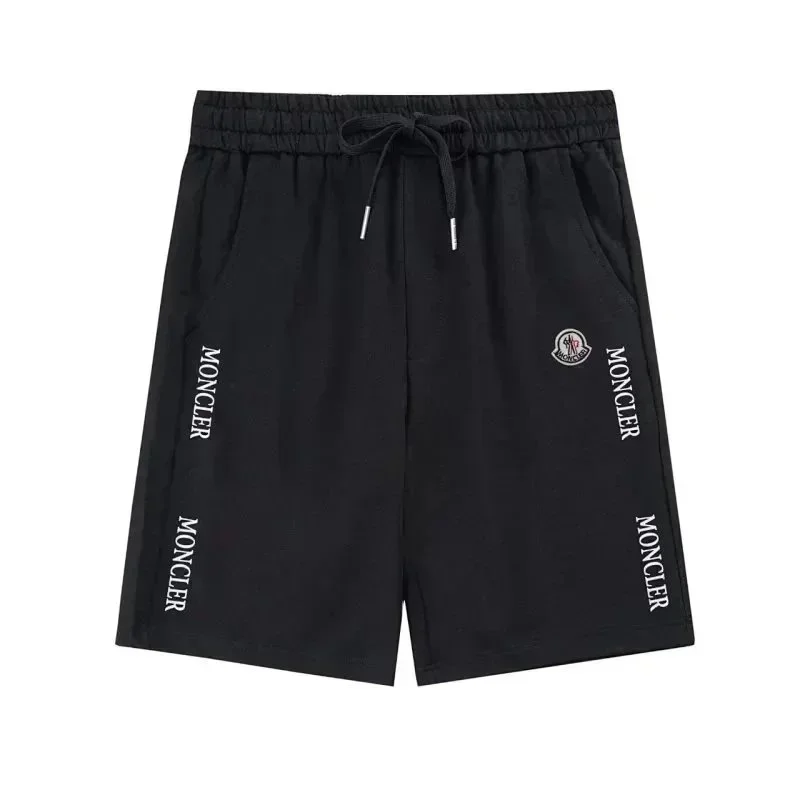Moncler Moncler Black Shorts with Vertical Branding Black