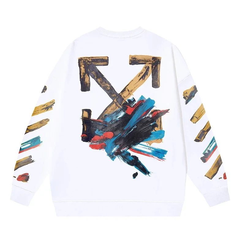 Off-White Off-White OW100 Abstract Print Hoodie White White - 1