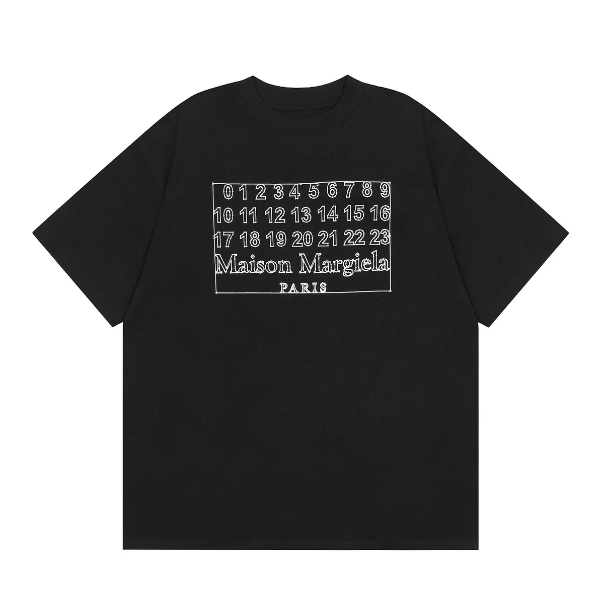 Maison Margiela Maison Margiela Replica Number Grid Black T-Shirt Black
