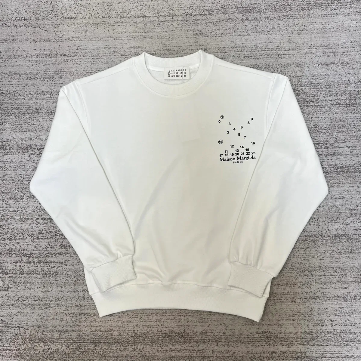Maison Margiela Maison Margiela Replica White Numeric Print Sweatshirt White