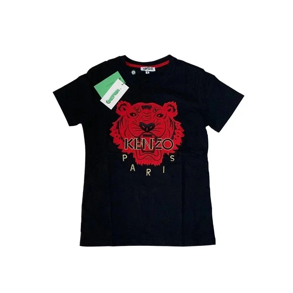 Kenzo Kenzo Red Tiger Black T-Shirt Black - 1