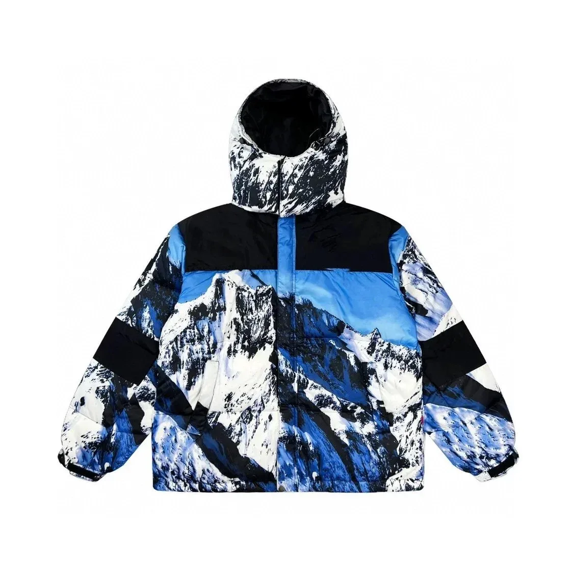 The North Face The North Face Expedition Swirl Snow Mountain Print Puffer Jacket Blue