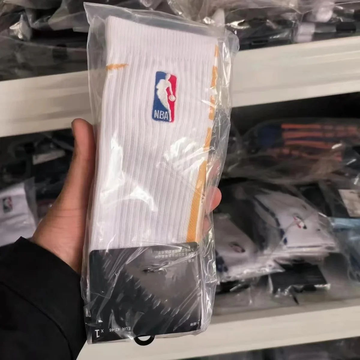 Nike Nike NBA White/Orange Long Tube Socks White