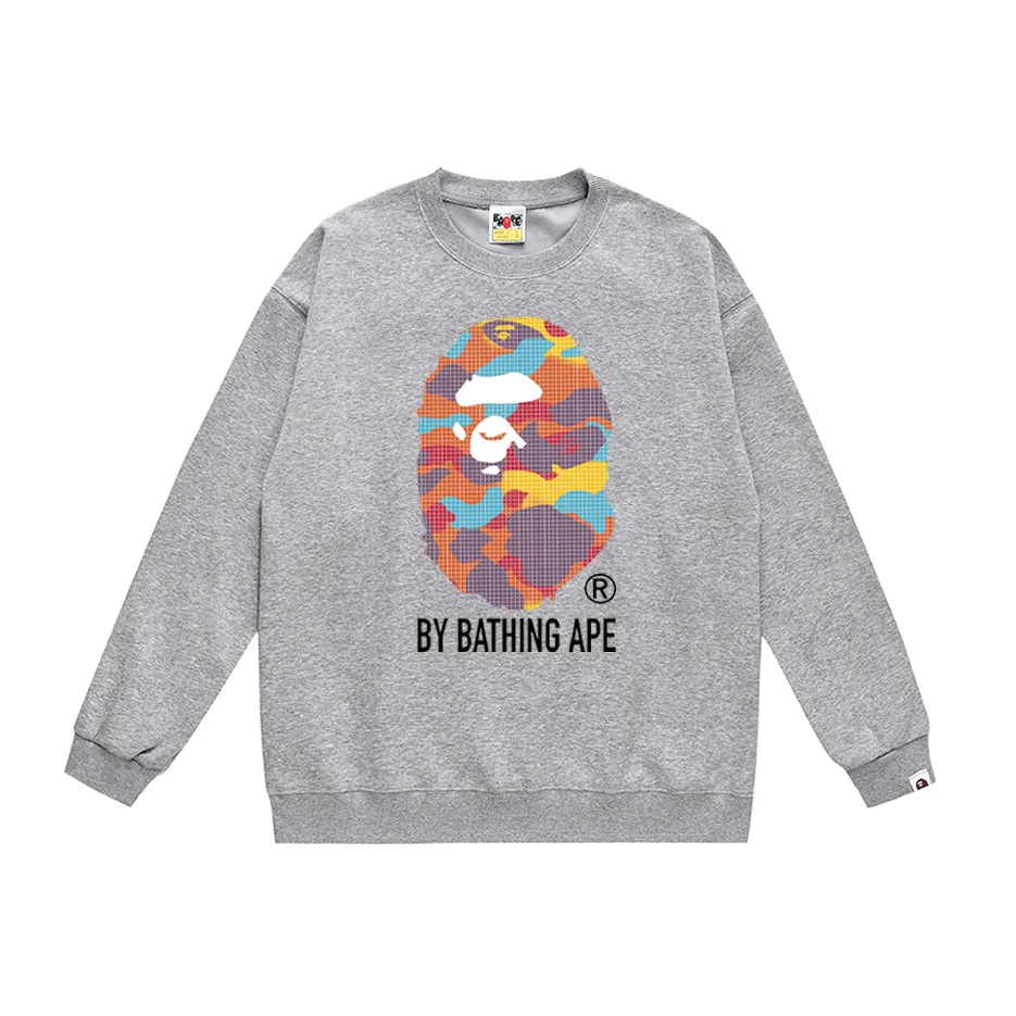 A Bathing Ape BAPE 317 Gray BAPE Head Sweatshirt Grey