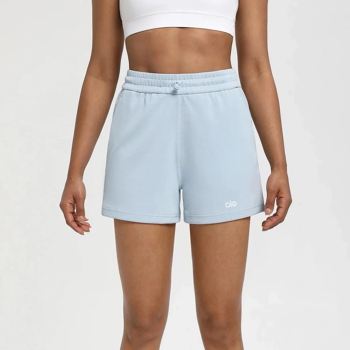 Alo Yoga Alo Powder Blue Shorts Blue - 1