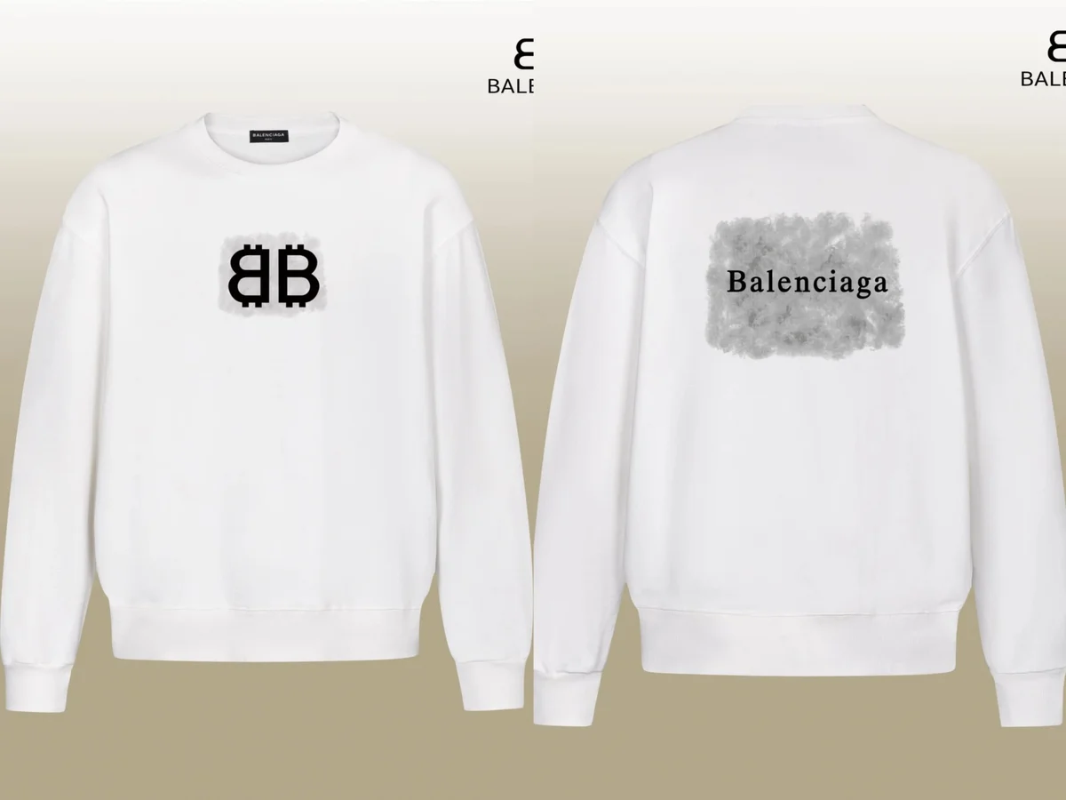 Balenciaga Balenciaga White BB Logo Crewneck Sweatshirt White - 1