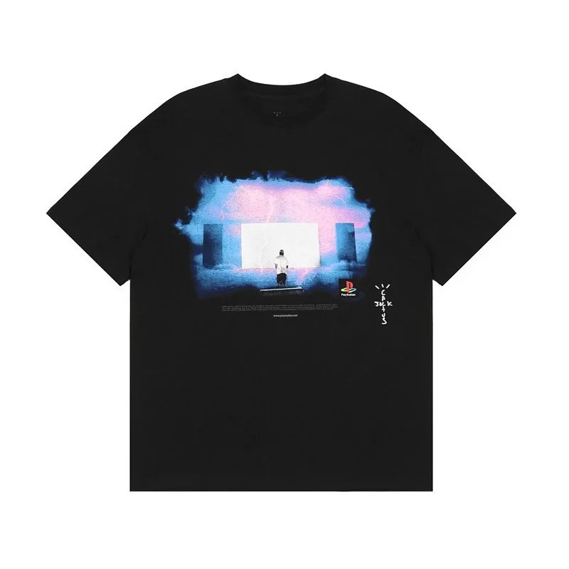 Travis Scott Travis Scott Cactus Jack Black Graphic T-Shirt Black