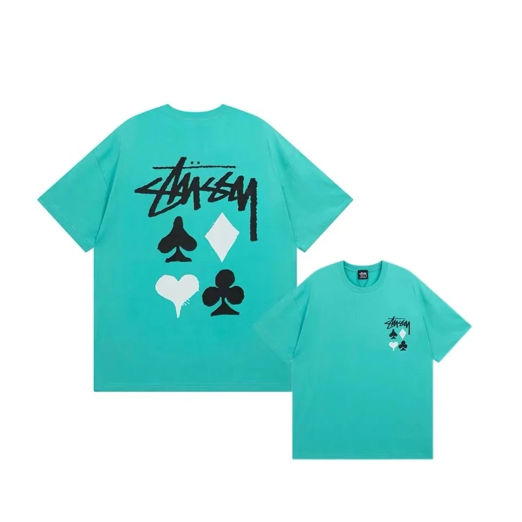 Stussy Stussy Stüssy Solid Color T-Shirt Aqua Blue Blue - 1