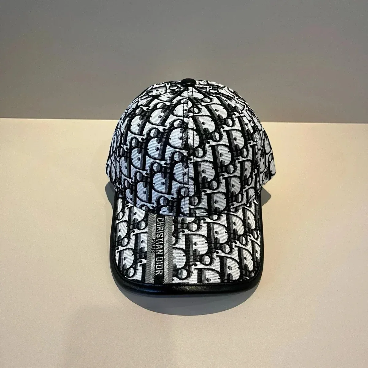 Dior Dior Classic Logo Monogram Cap Black/White Headwear Black - 1