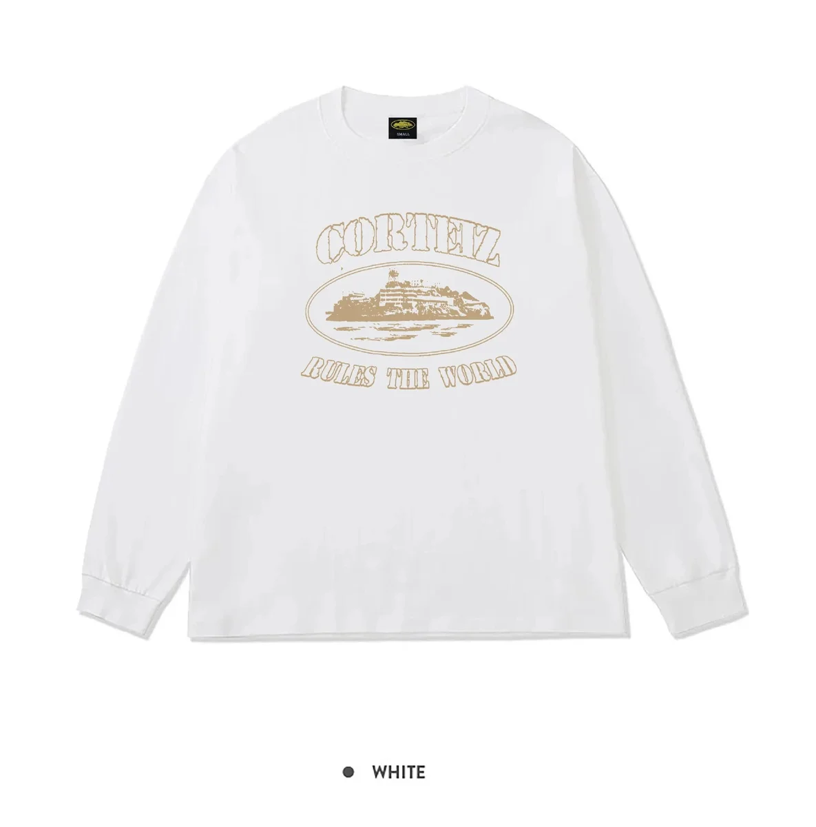 Corteiz Corteiz Rules The World White Long Sleeve T-Shirt White - 1