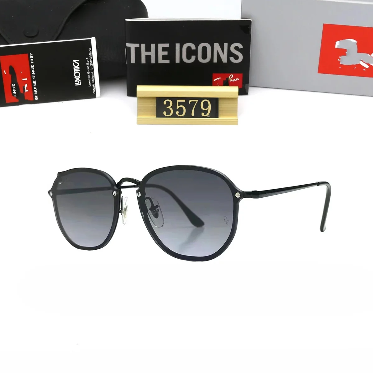 Ray-Ban Ray-Ban Iconic 3579 Black Gradient Sunglasses Black - 1