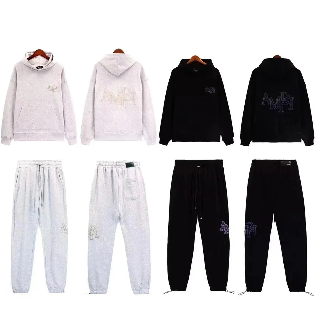 Amiri Amiri ALBB-006 Black Set Streetwear Tracksuit Black - 1