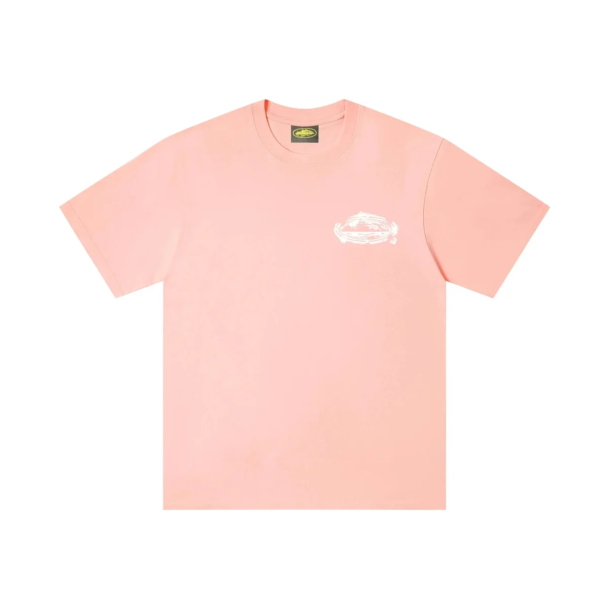 Other Pink Solid T-Shirt with White Graphic Pink - 1