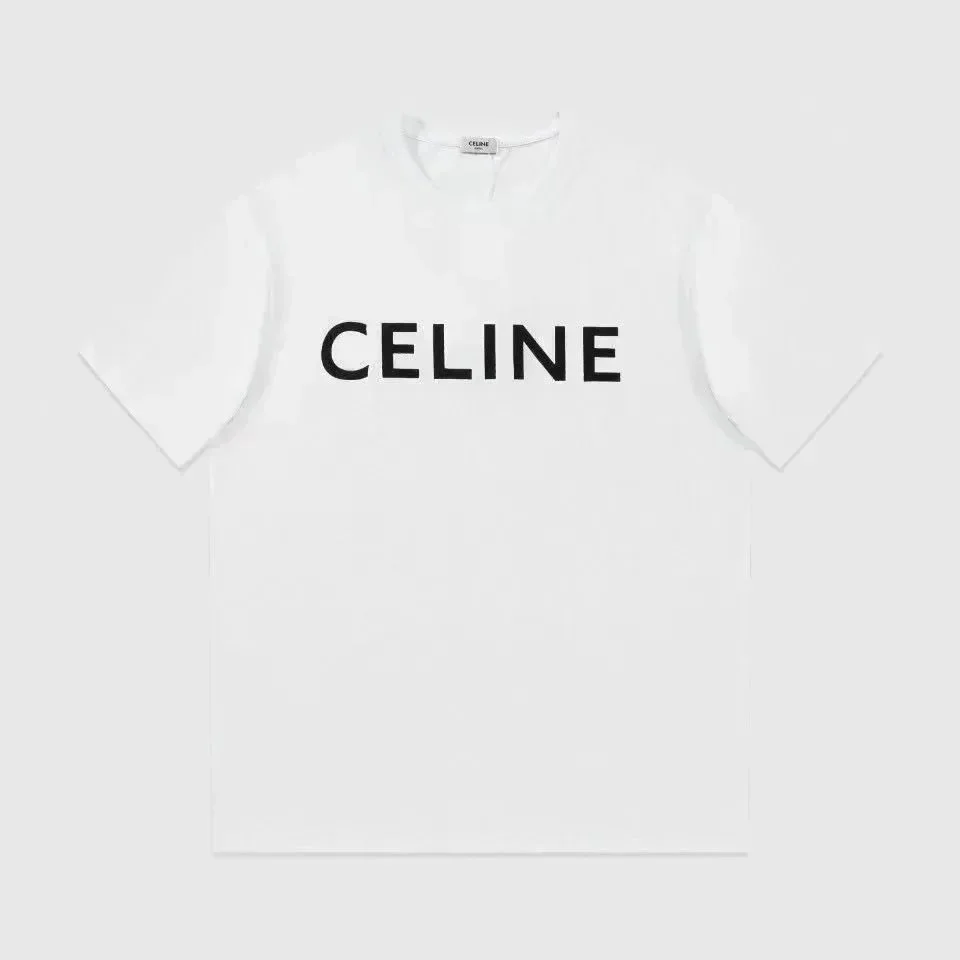 Celine Celine Classic Logo White/Black T-Shirt White