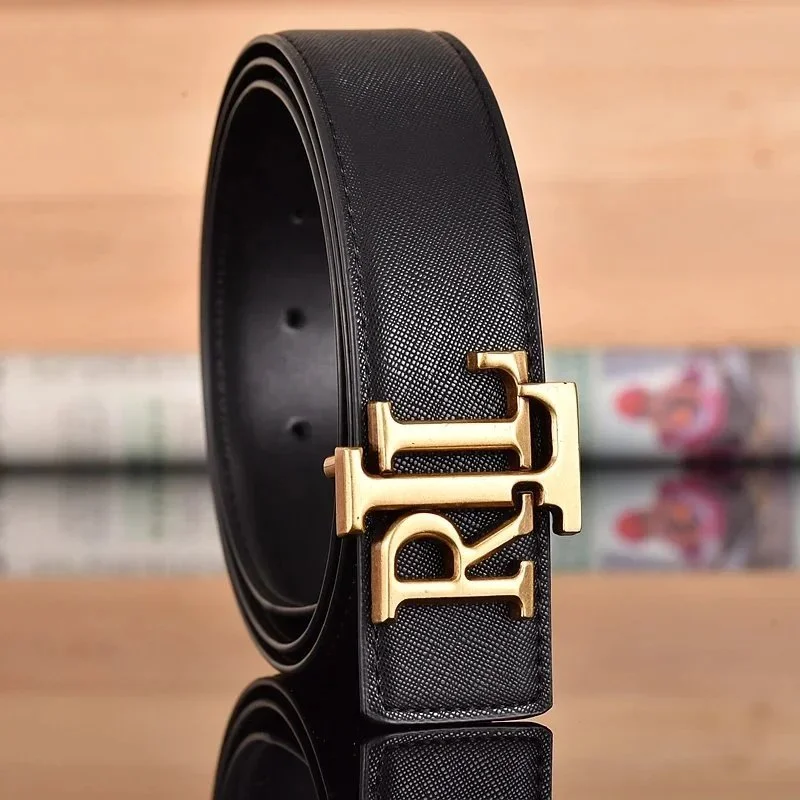 Polo Ralph Lauren Ralph Lauren Black Gold RT Logo Belt Black - 1