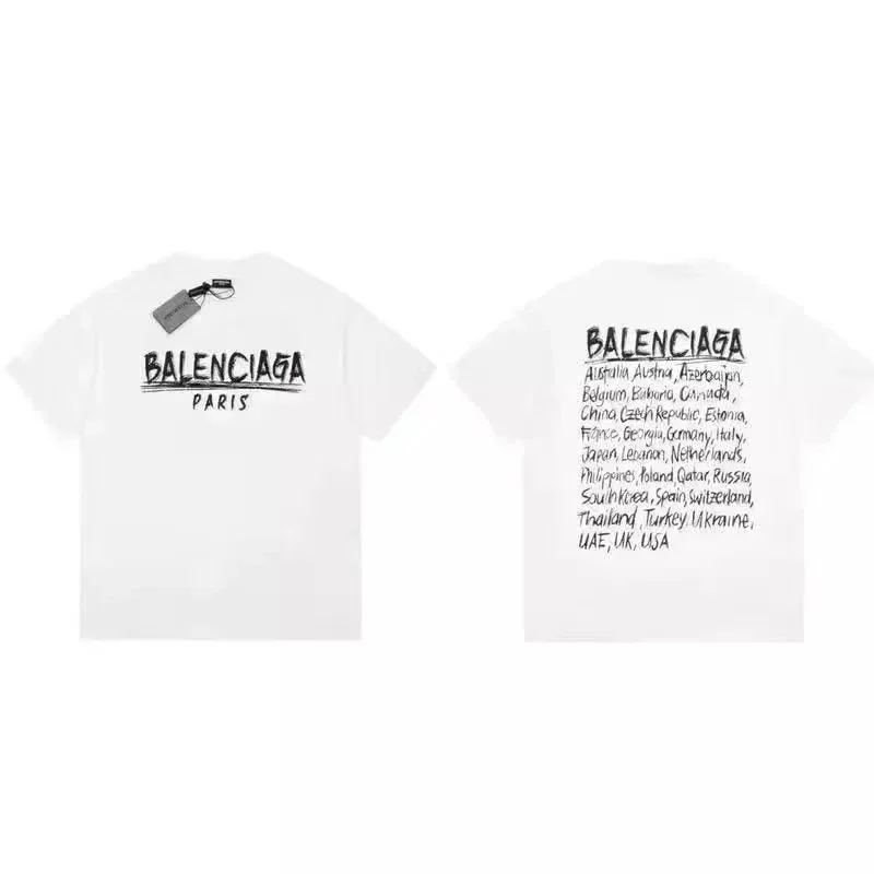 Balenciaga Balenciaga White Paris T-Shirt White - 1