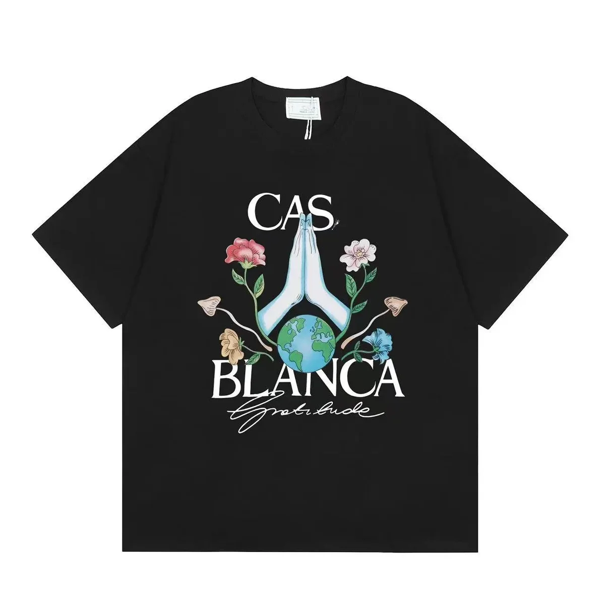 Casablanca Casa Blanca Black Graphic T-Shirt Black - 1