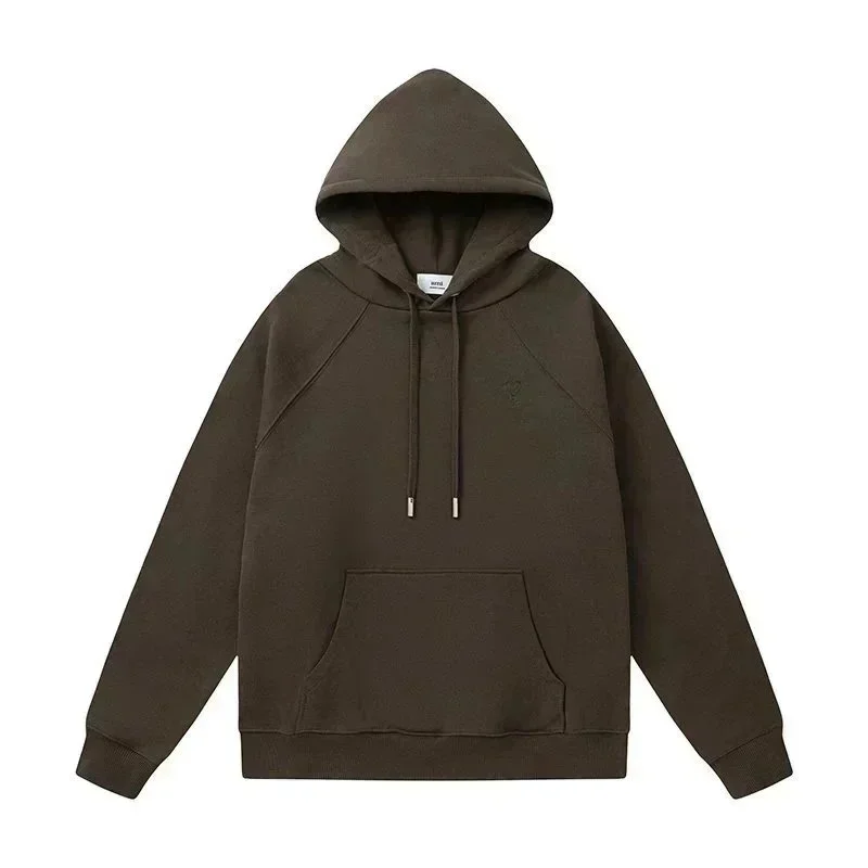 Other Unisex Dark Olive Hoodie Sweatshirt Multicolor - 1