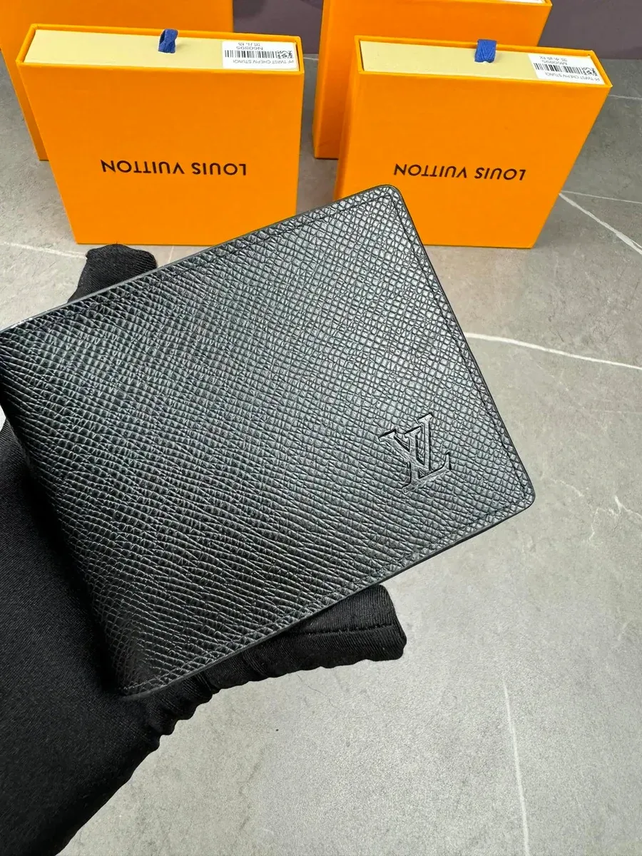 Louis Vuitton Black Grain Leather Wallet