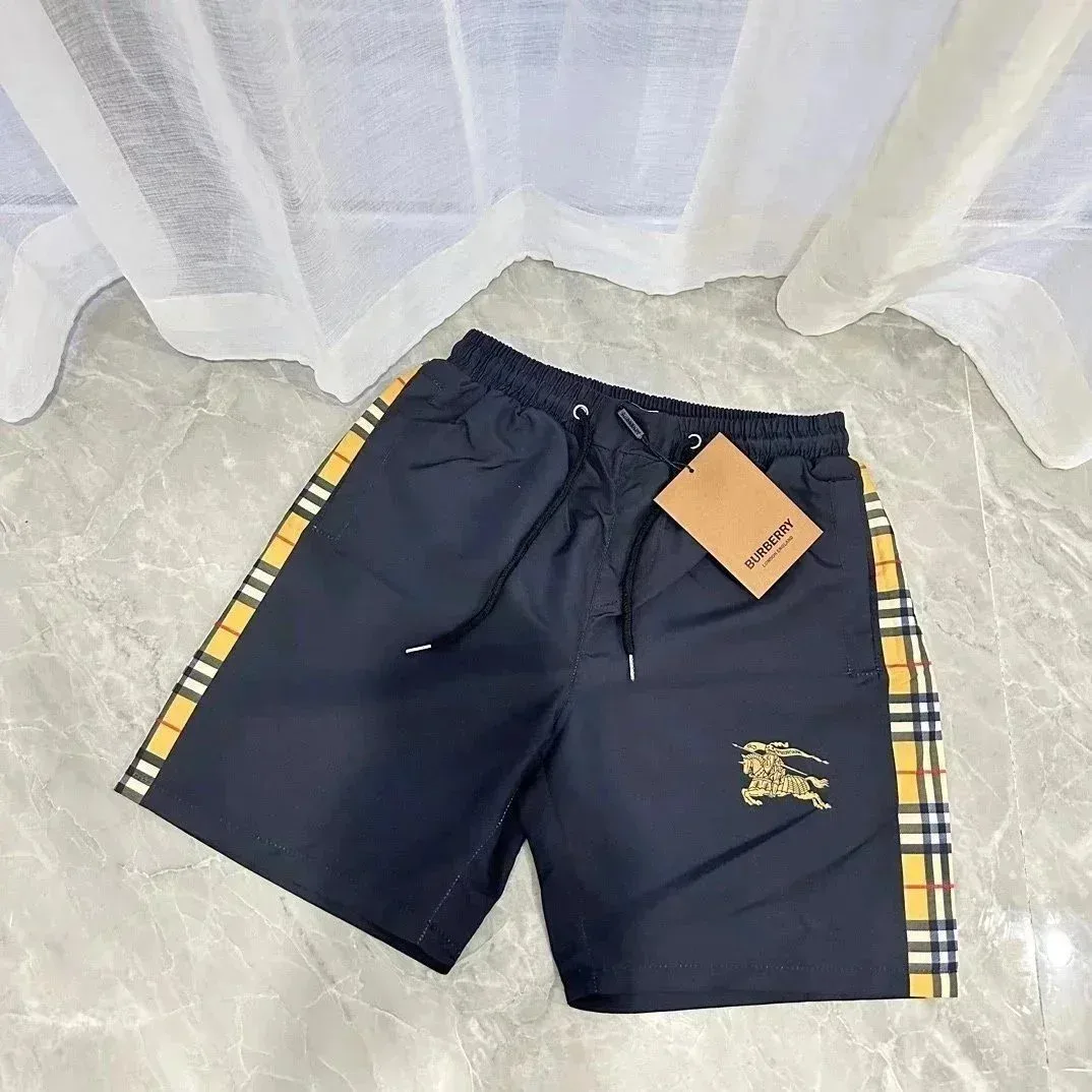 Burberry Burberry Black & Check Swim Shorts Black - 1