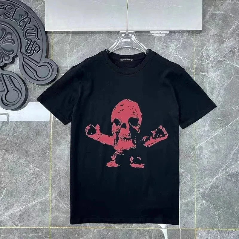 Chrome Hearts Chrome Hearts Skull Print T-Shirt Black Red Black - 1