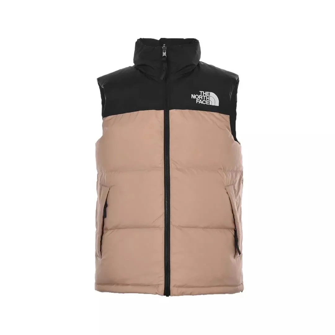 The North Face The North Face Nuptse Beige/Navy Vest Beige - 1