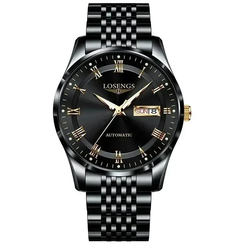 Other Black Automatic Watch with Roman Numerals Black - 1