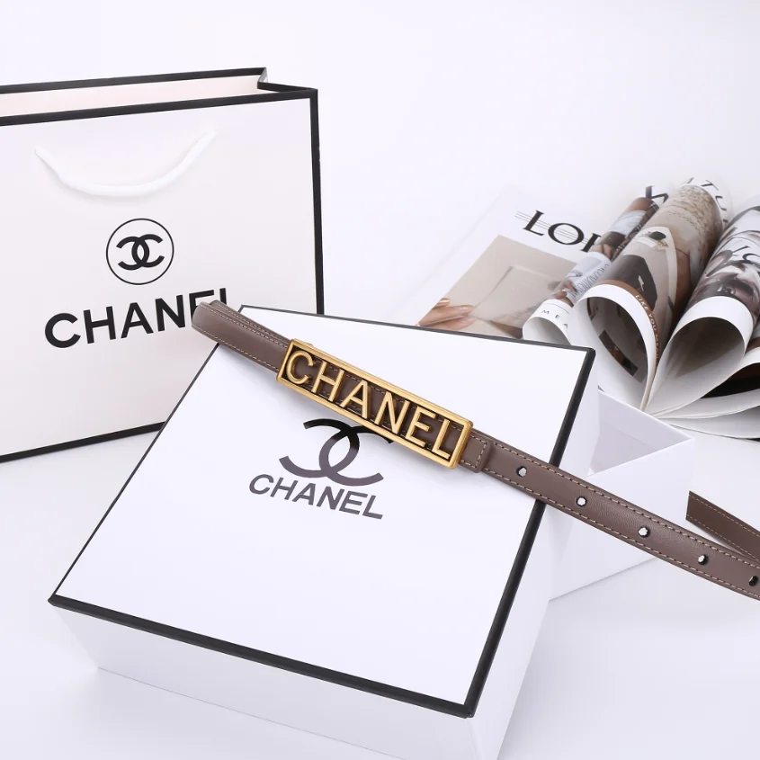 Chanel Chanel Coffee Brown Belt Brown