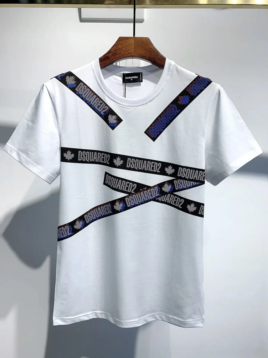 DSQUARED2 DSQUARED2 White DSQUARED2 Tape Print T-Shirt White - 1