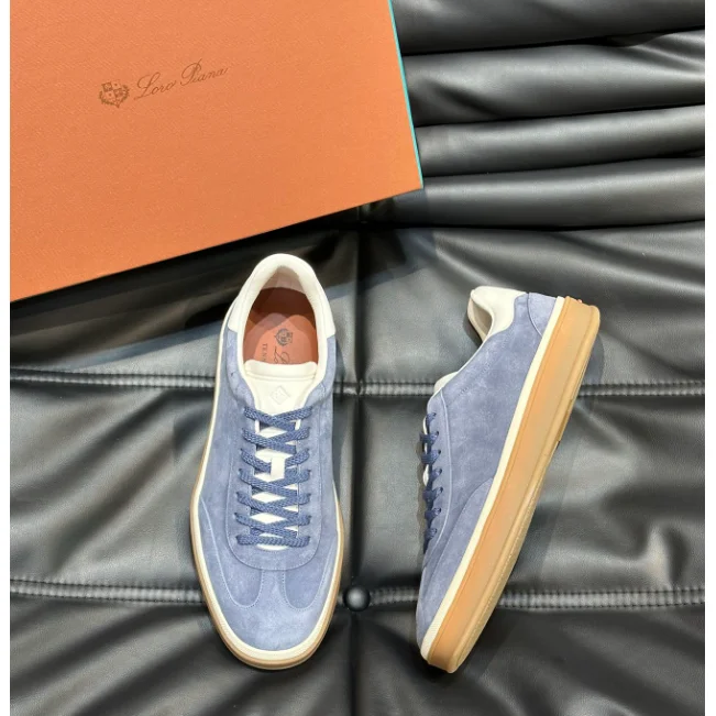 Suede Blue Low-Top Sneakers catalog image