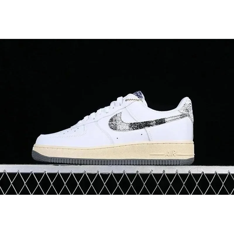 Nike Nike Air Force 1 White/Black Swoosh Sneakers White - 1