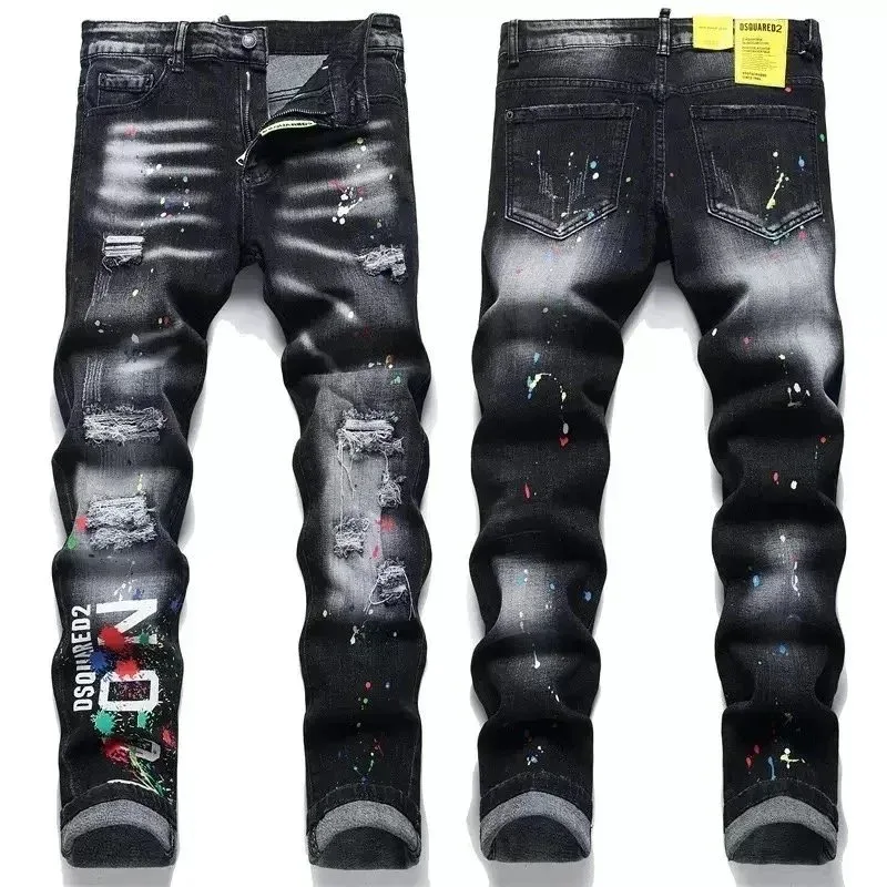 DSQUARED2 DSQUARED2 Cool Guy Splatter Paint Black Jeans Black