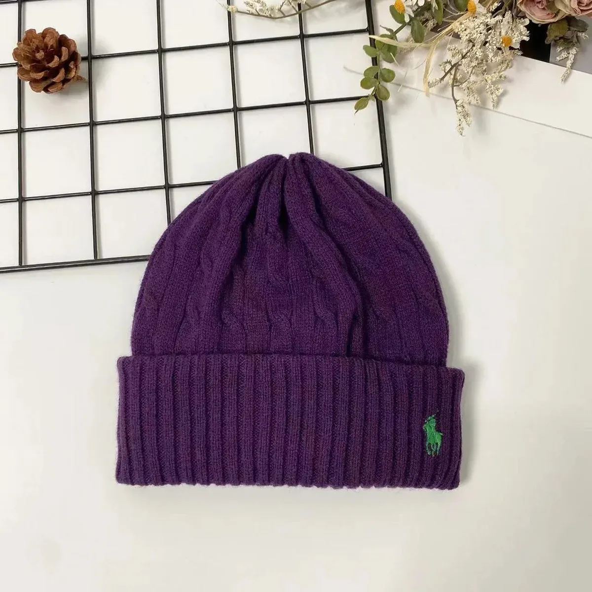Polo Ralph Lauren Polo Ralph Lauren Purple Cable Knit Beanie Purple - 1